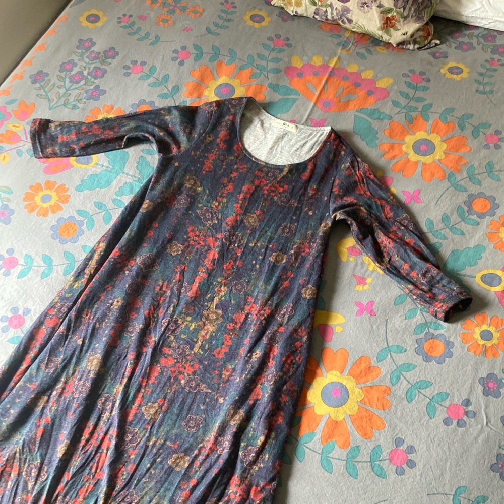 NATURAL LIFE Floral 3/4 Sleeve Dress
